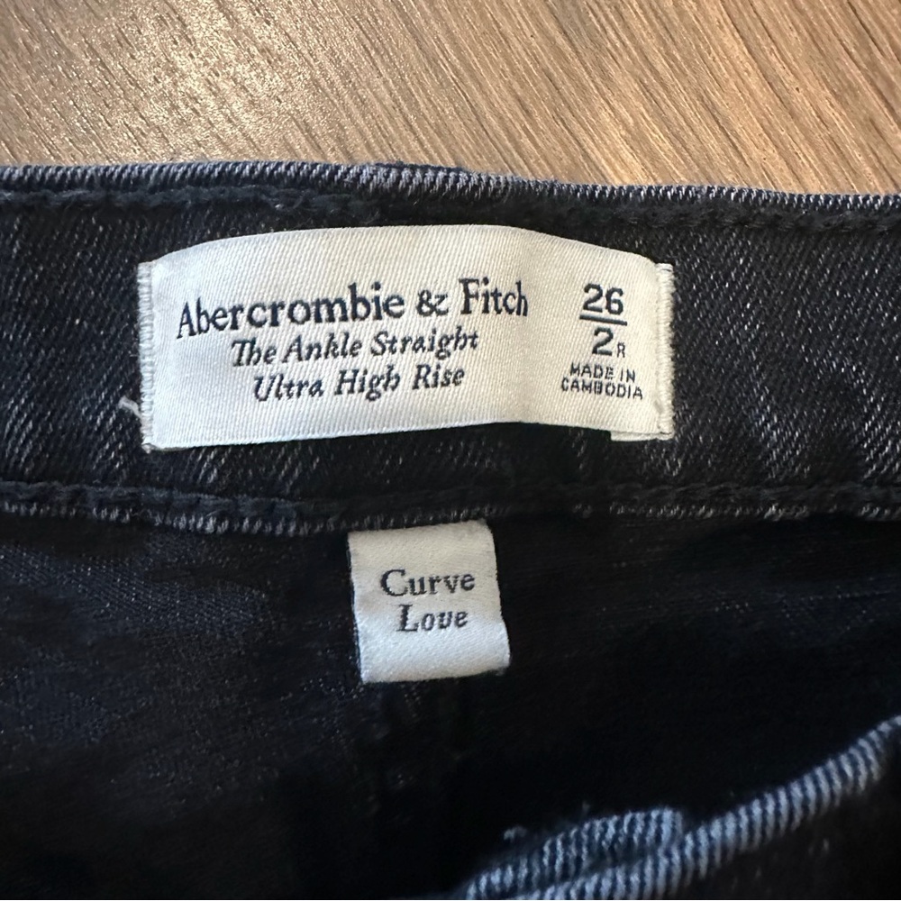 Abercrombie & Fitch The Ankle Straight Ultra High Rise Curve Love Jeans Size 26 - Picture 7 of 7